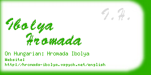 ibolya hromada business card
